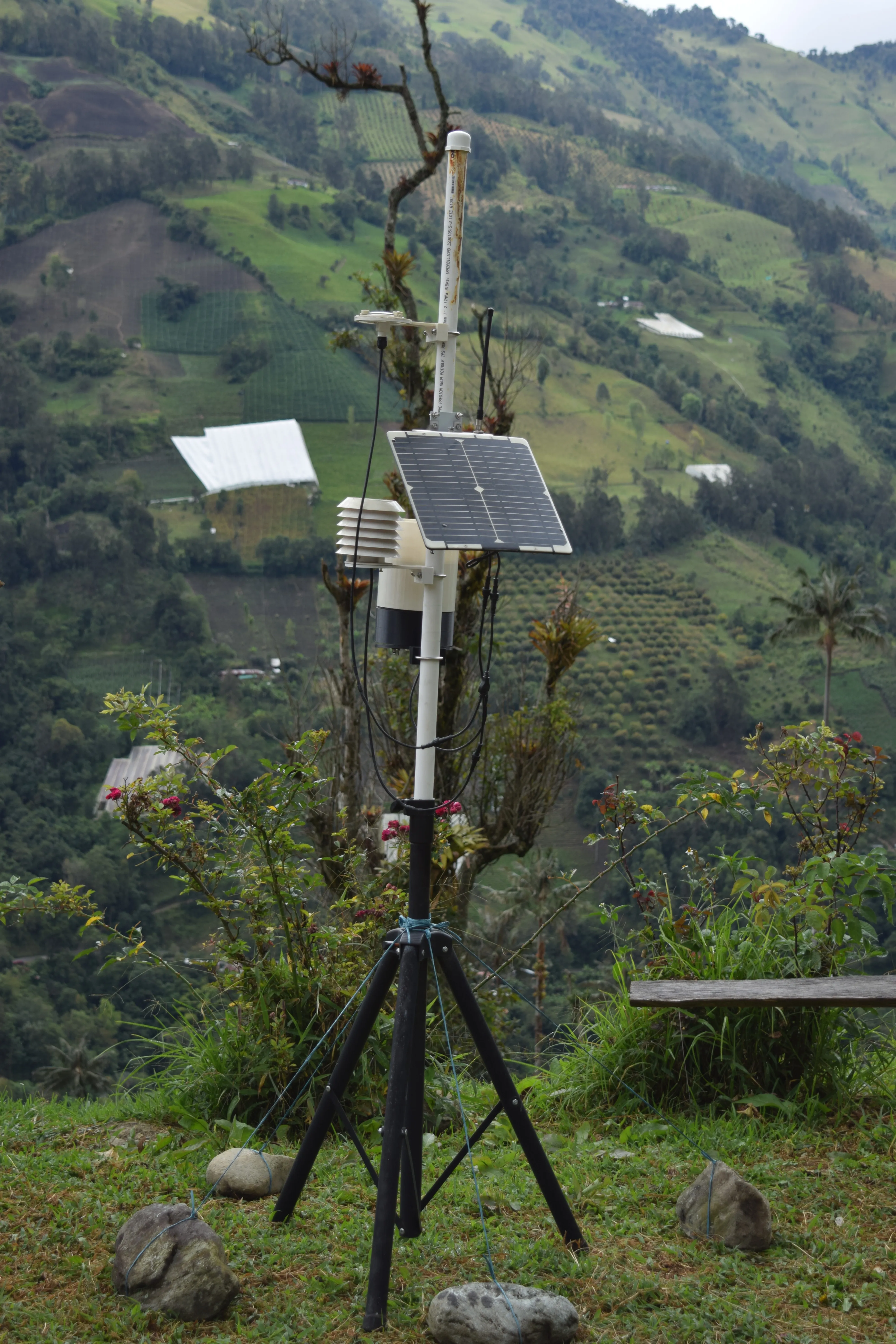 3D view of a prototype board for a weather station